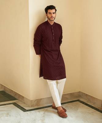 Ox Blood Kurta Set 1