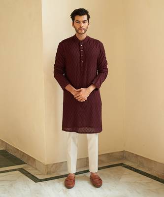 Ox Blood Kurta Set 2