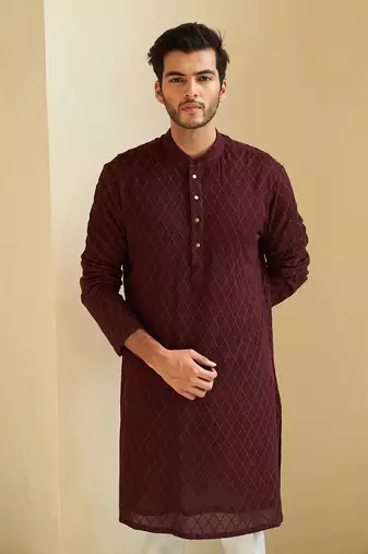 Ox Blood Kurta Set