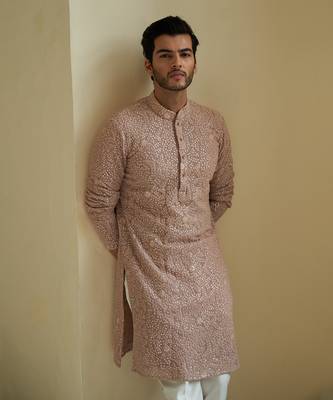 Pale Mauve Kurta Set 1
