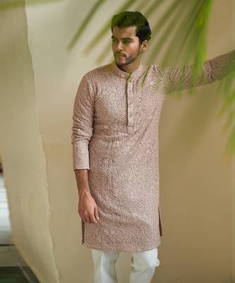 Pale Mauve Kurta Set 3
