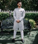 Arctic Pattern Sherwani