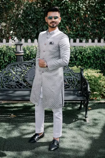 Arctic Pattern Sherwani