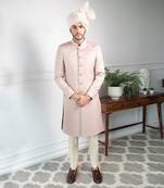 Pale Patterned Sherwani