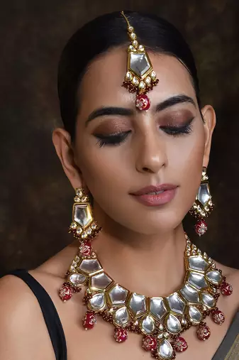 Swabhimann Red ruby   necklaces