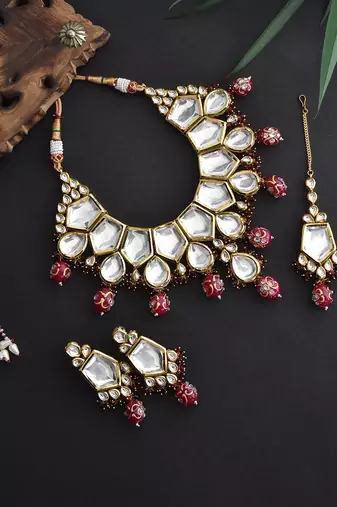 Swabhimann Red ruby   necklaces
