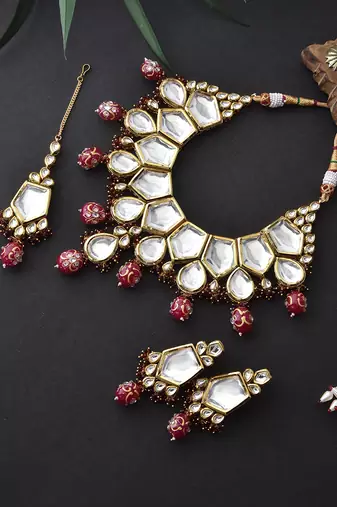 Swabhimann Red ruby   necklaces