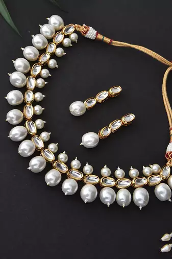 Swabhimann White Pearl Necklaces