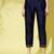 Navy-blue jacquard cotton silk salwar