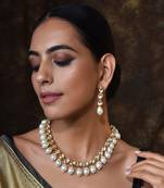 Swabhimann Gold Pearl Necklace