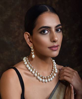 Swabhimann Gold Pearl Necklace 2