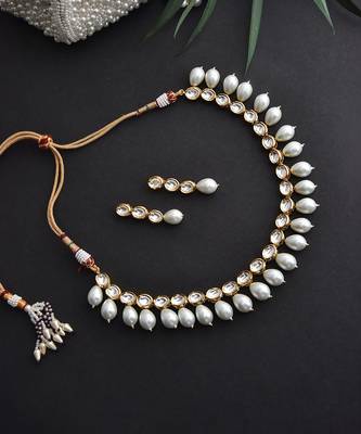 Swabhimann Gold Pearl Necklace 4