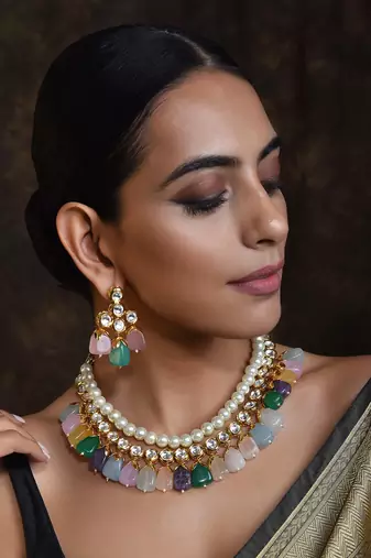 Swabhimann Multicolor Pearl Necklace