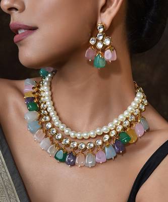 Swabhimann Multicolor Pearl Necklace 3