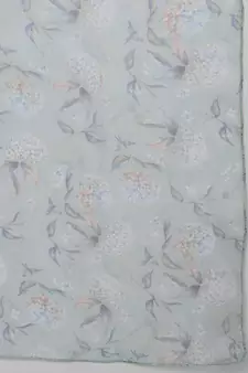 Sea-green embroidered silk blend Kurta Pant With Dupatta