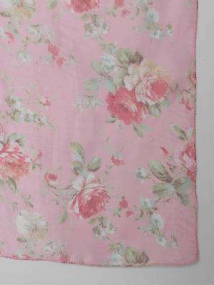 Pink embroidered silk blend Kurta Pant With Dupatta 3