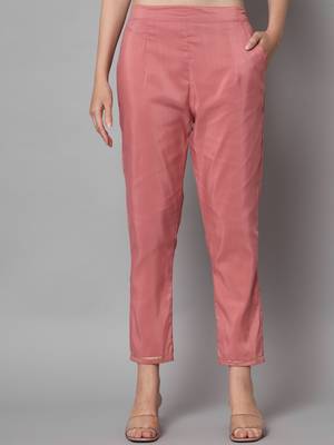 Pink embroidered silk blend Kurta Pant With Dupatta 4