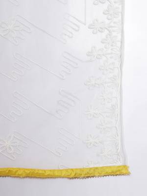 Yellow embroidered silk blend Kurta Pant With Dupatta 3