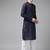 Men Blue & Beige Printed Pure Cotton Kurta Pyjama With Nehru jacket
