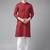Men Maroon & Gold Printed Straight Kurta With Pyjama