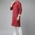 Men Maroon & Gold Printed Straight Kurta With Pyjama