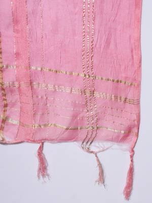 Purple embroidered silk blend Kurta Pant With Dupatta 3