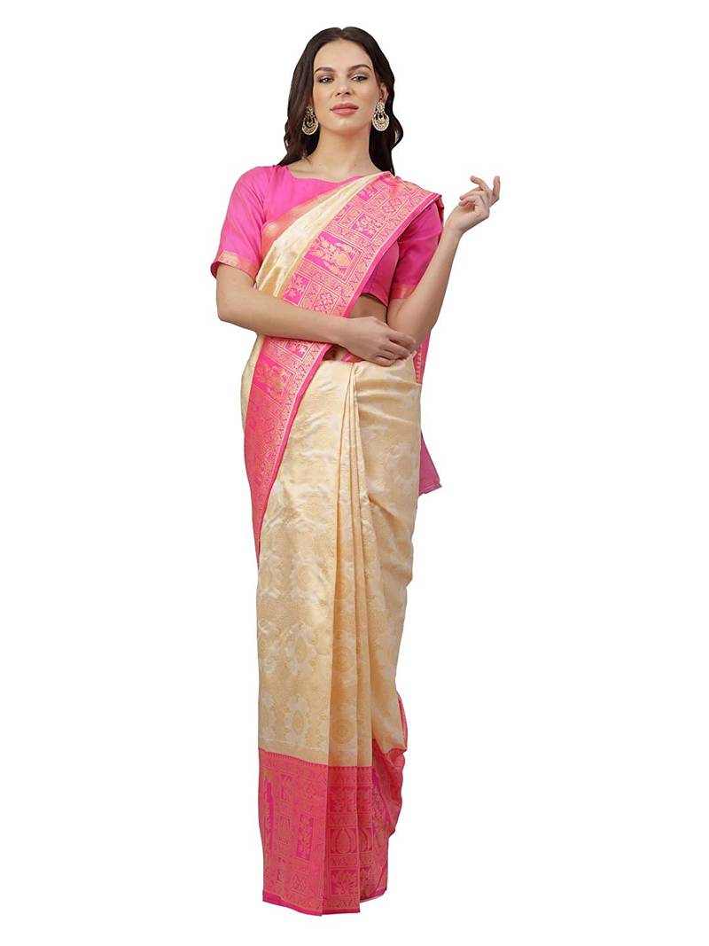 LONDON BEAUTY SILK SAREES WITH BLOUSE