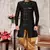 Black embroidered art silk sherwani