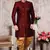 Maroon embroidered art silk sherwani