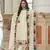 Cream embroidered georgette salwar kameez