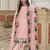 Light-pink embroidered georgette salwar kameez