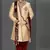 Fawn embroidered art silk sherwani