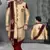 Fawn embroidered brocade sherwani