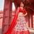 Women's Wear Red Dola Silk And Patola Print With Foil Work Patta For Wedding Lehenga Choli