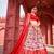 Women's Wear Red Dola Silk And Patola Print With Foil Work Patta For Wedding Lehenga Choli
