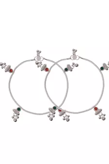 Silver anklets