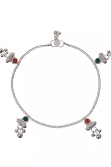 Silver anklets
