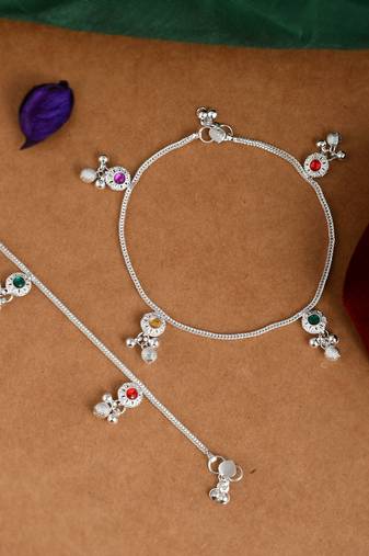 Silver anklets
