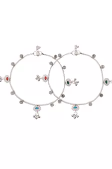 Silver anklets