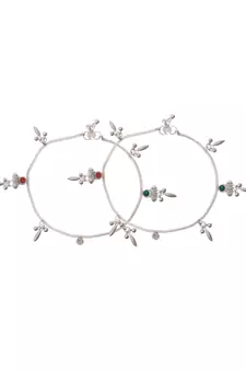 Silver anklets