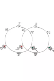 Silver anklets