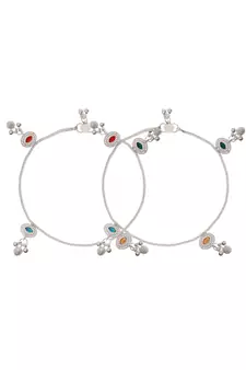 Silver anklets