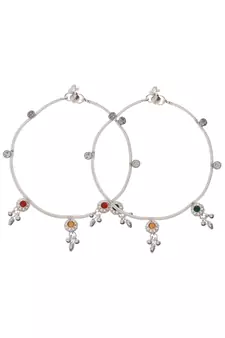 Silver anklets