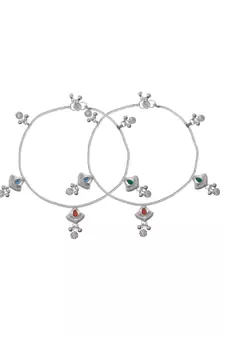 Silver anklets
