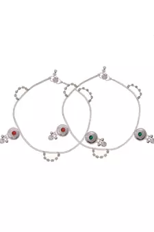 Silver anklets