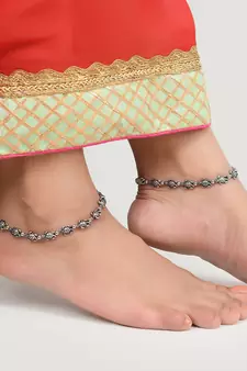 Silver anklets