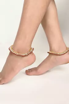 Gold anklets