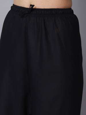 Mirror Embroidery Work Palazzo Pant (Free Size) Black Color 5