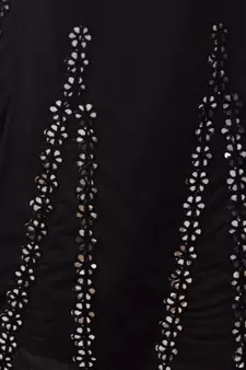 Mirror Embroidery Work Palazzo Pant (Free Size) Black Color
