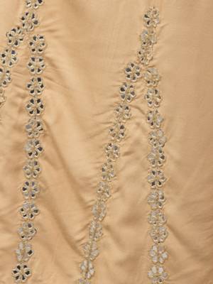 Mirror Embroidery Work Palazzo Pant (Free Size) Beige Color 5